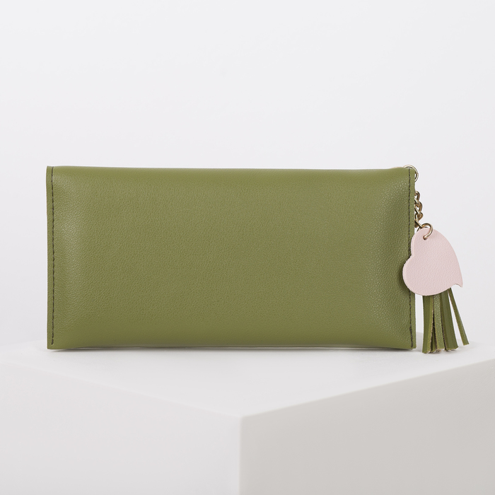 Кошелёк женский, 2 отдела, для карт, цвет мятный/зелёный