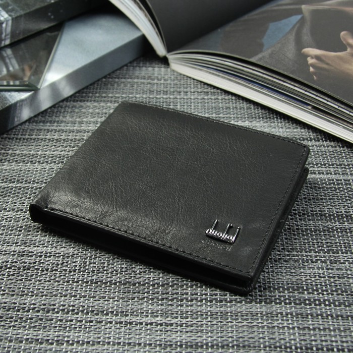 Портмоне мужское, 2 отдела, для карт, для монет, цвет чёрный