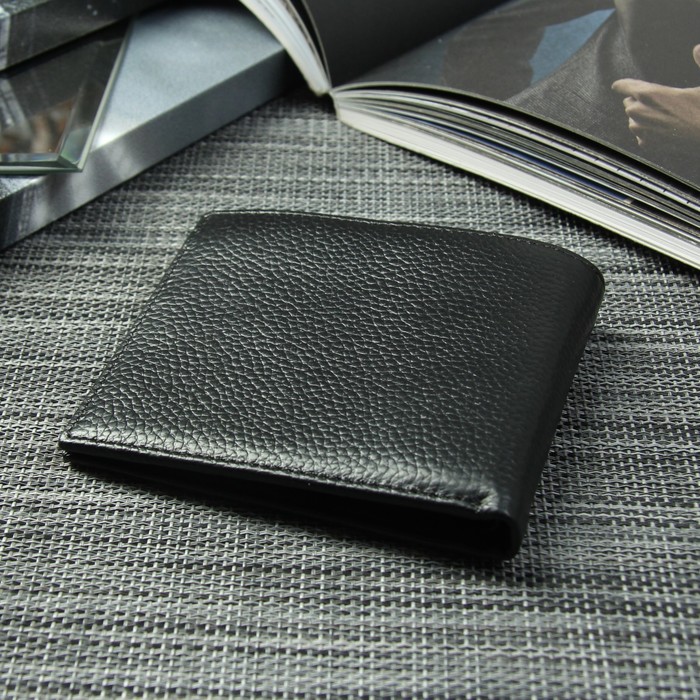 Портмоне мужское, 2 отдела, для карт, для монет, цвет чёрный