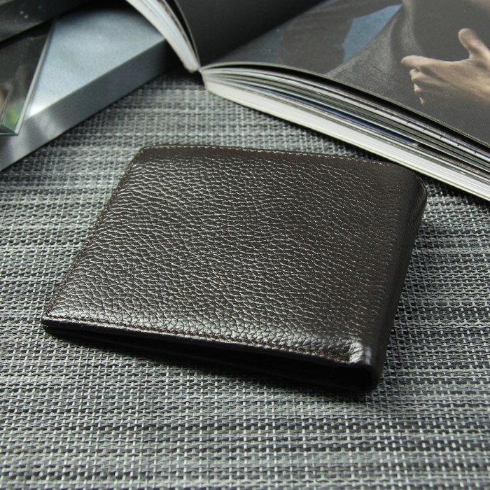 Портмоне мужское, 2 отдела, для карт, для монет, цвет кофе