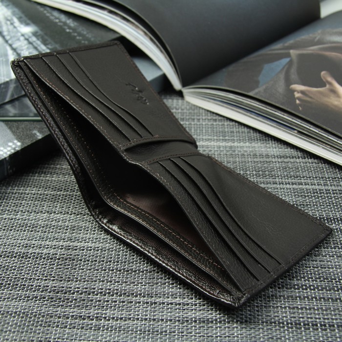 Портмоне мужское, 2 отдела, для карт, для монет, цвет кофе