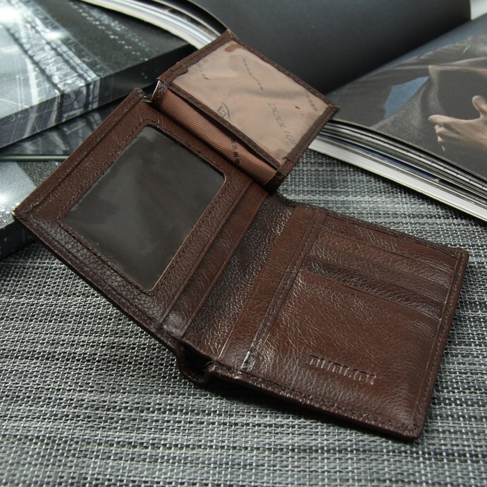 Портмоне мужское, 2 отдела, для карт, для монет, цвет кофе