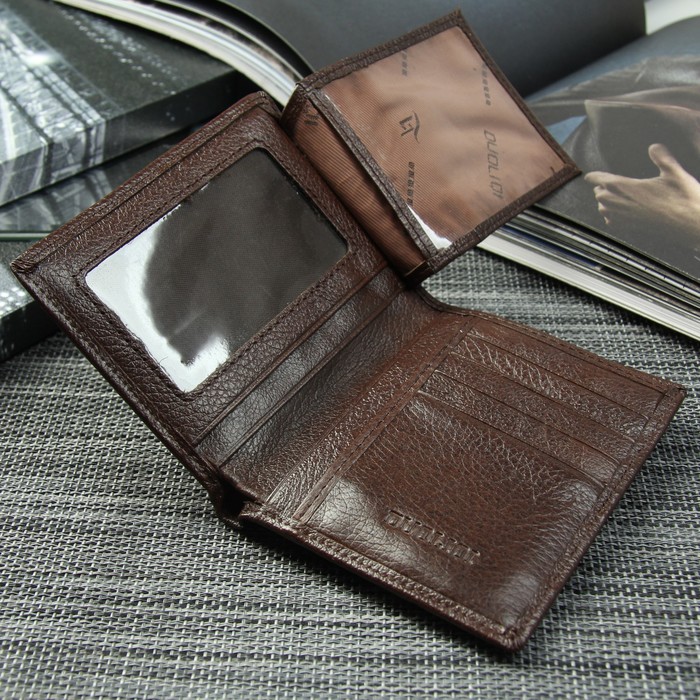 Портмоне мужское, 4 отдела, для карт, для монет, цвет кофе