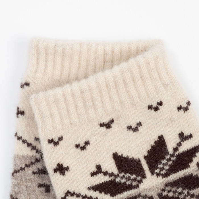 Носки женские шерстяные 01108 Organic со снежинкой цвет серый, р-р 23 (35-36)