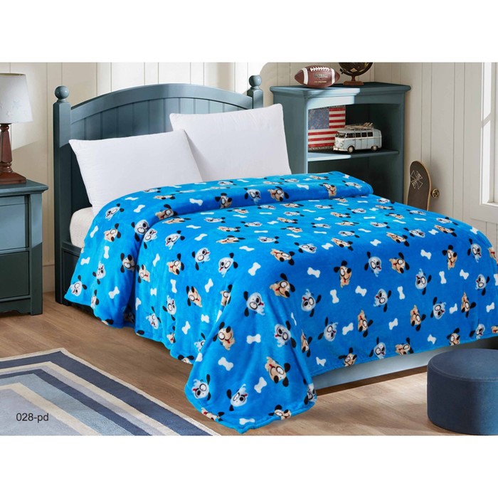 Плед «Щенята», размер 100х150 см, велсофт 280 г/м2