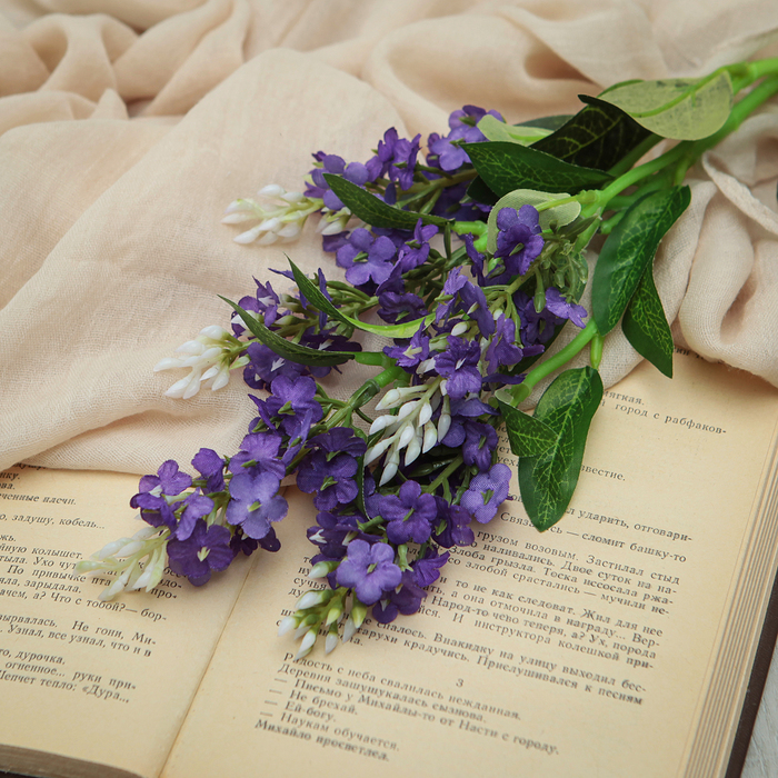 Цветы искусственные "Дельфиниум малый" 2*54 см, фиолетовый