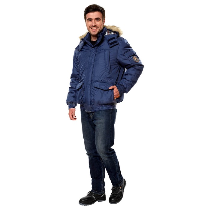 Куртка-бомбер, с подогревом "Солт" утепленная, 48-50, рост 170-176, 6-22 ч, 4400 мАч