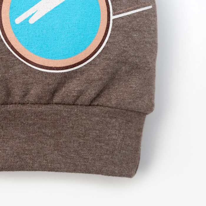 Чепчик (шапочка) Крошка Я "Маленький пилот" размер 44, кориченевый