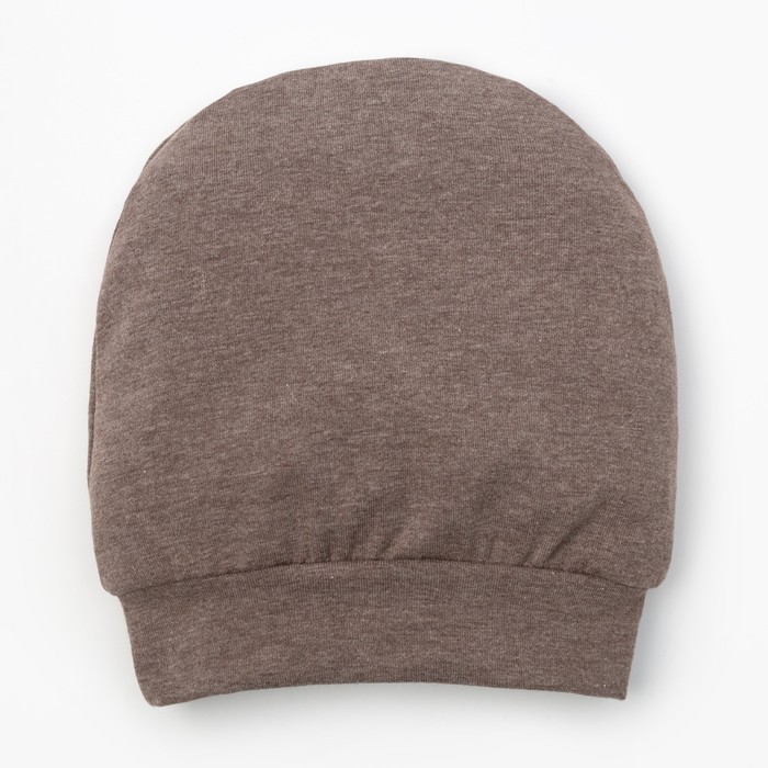 Чепчик (шапочка) Крошка Я "Маленький пилот" размер 44, кориченевый