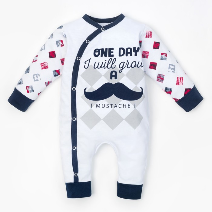 Комбинезон Крошка Я "Gentleman" рост 74-80 см, ( р-р 26), белый