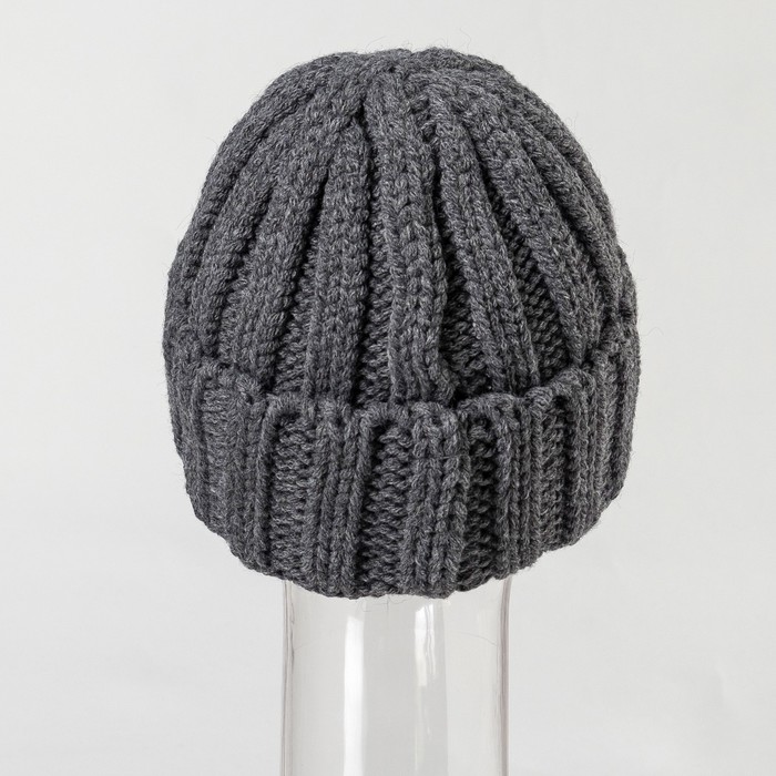 Шапка мужская "Никс" цвет тёмно-серый, р-р 56