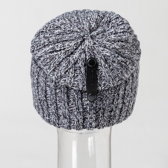 Шапка мужская "Антуан" цвет тёмно-серый, р-р 56