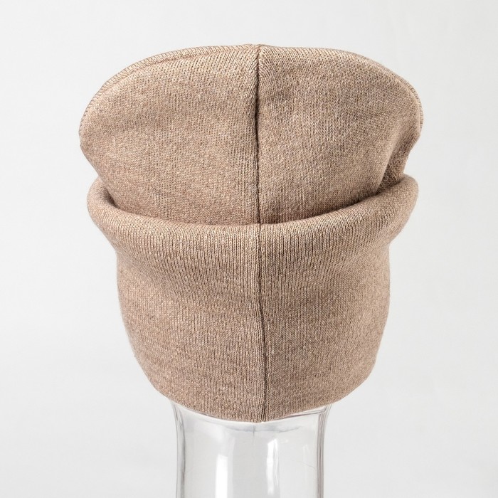 Шапка женская "Спорт-2" цвет тёмно-бежевый, р-р 56