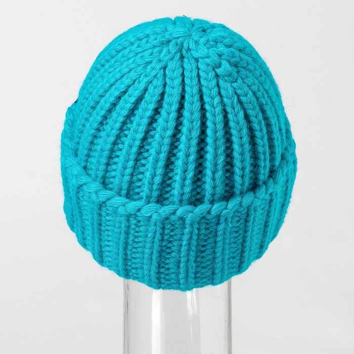 Шапка женская "Руслана" цвет бирюзовый, р-р 56