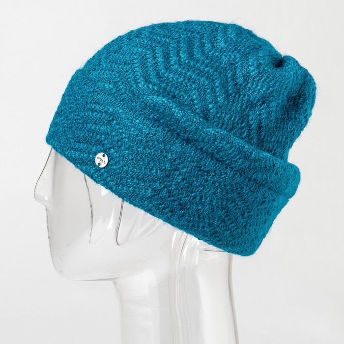 Шапка женская "Амели" цвет бирюзовый, р-р 56