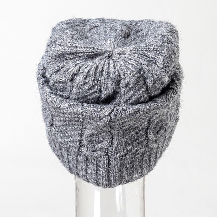 Шапка женская "Дитта" цвет серый, р-р 56