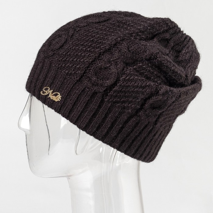 Шапка женская "Дитта" цвет чёрный, р-р 56