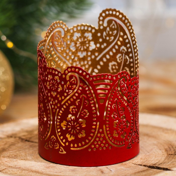 Подсвечник сувенирный Индия "Цветы"