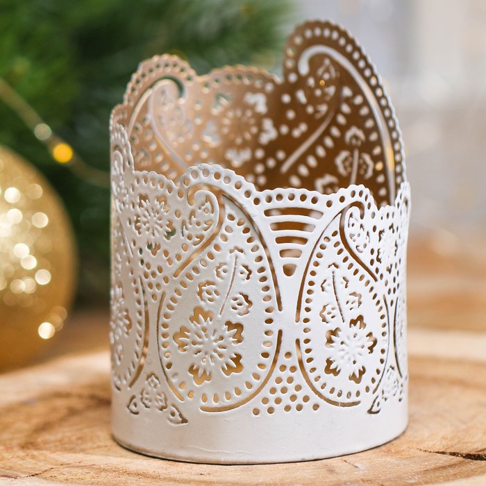 Подсвечник сувенирный Индия "Цветы"