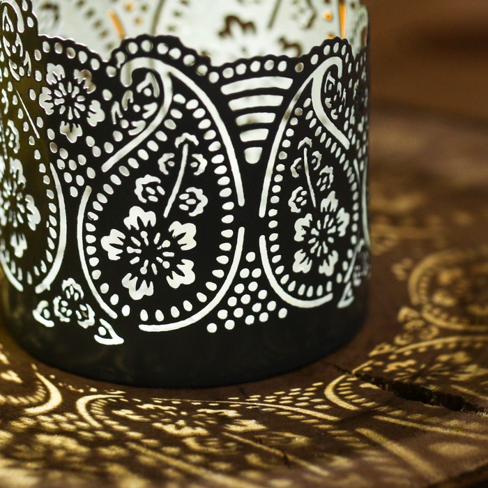 Подсвечник сувенирный Индия "Цветы"