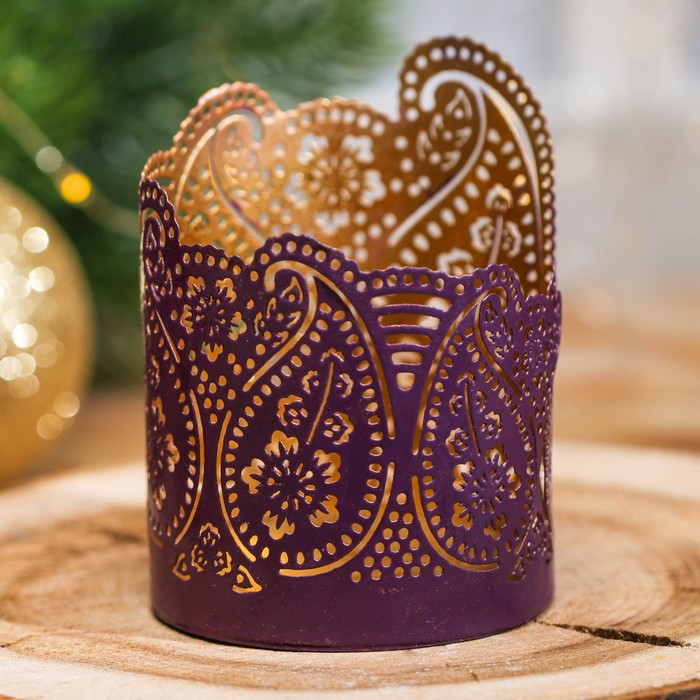 Подсвечник сувенирный Индия "Цветы"