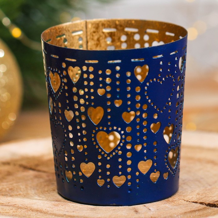 Подсвечник сувенирный Индия "Сердечки"