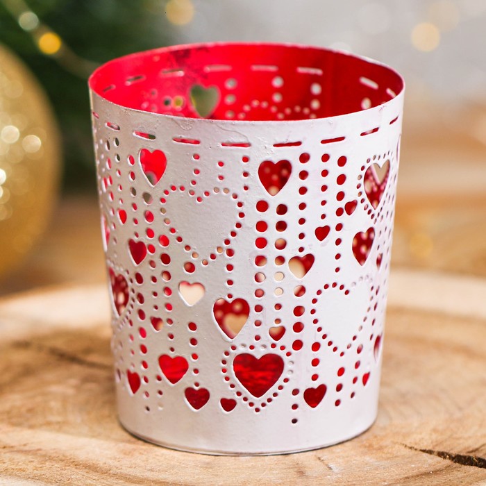 Подсвечник сувенирный Индия "Сердечки"