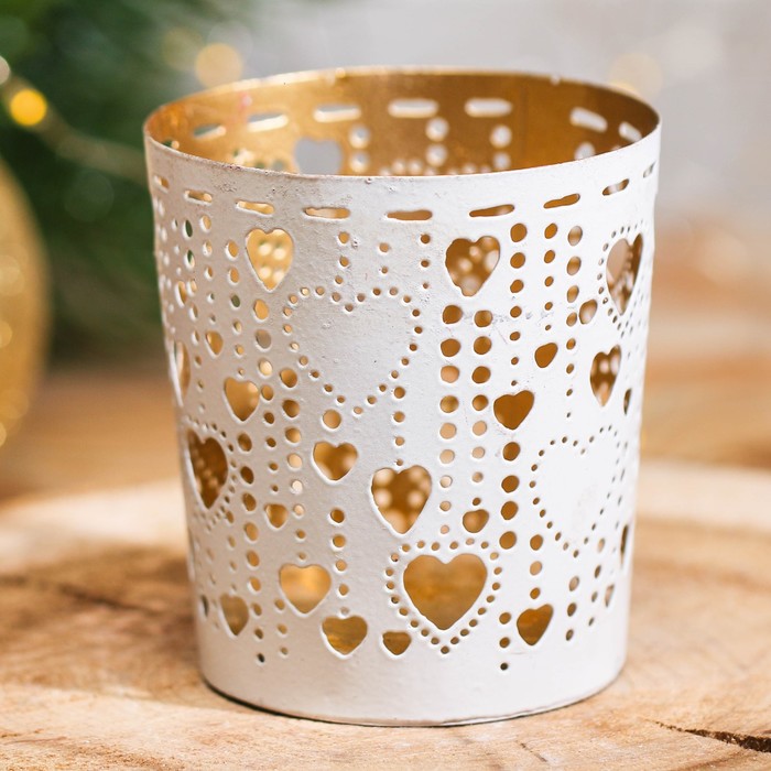 Подсвечник сувенирный Индия "Сердечки"