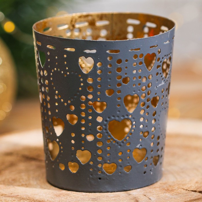 Подсвечник сувенирный Индия "Сердечки"