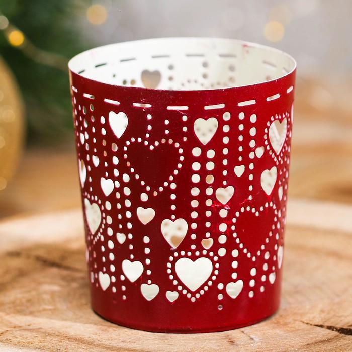 Подсвечник сувенирный Индия "Сердечки"