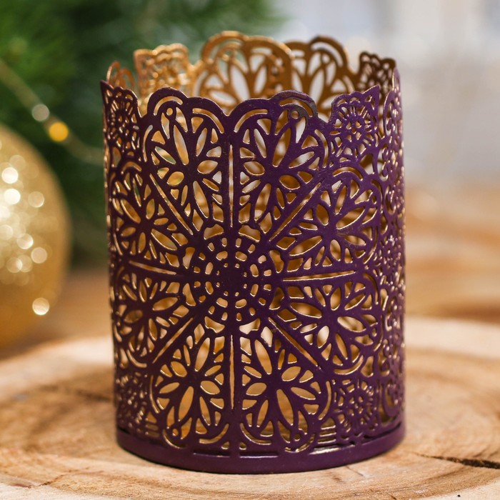 Подсвечник сувенирный Индия "Кружевной"