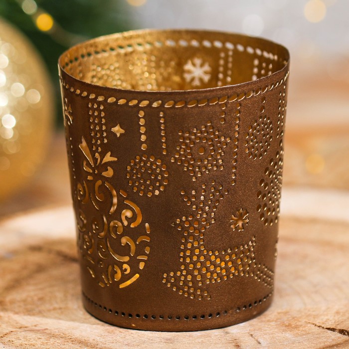 Подсвечник сувенирный Индия "Олень и шар"