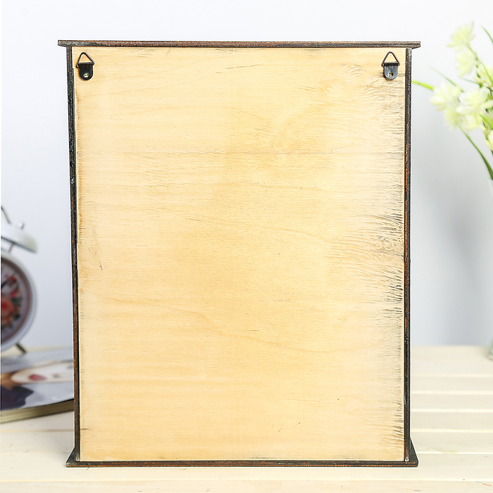 Ключница открытая с ящиком "Арт-декор Строгий стиль 05" 23,5х29,6х9 см