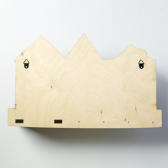 Ключница открытая с полочкой "Три домика" 35х22 см
