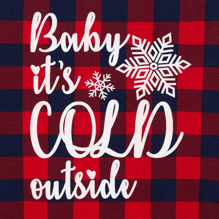 Футболка женская KAFTAN "Hello winter" красн., р-р 44-46, 100% хл