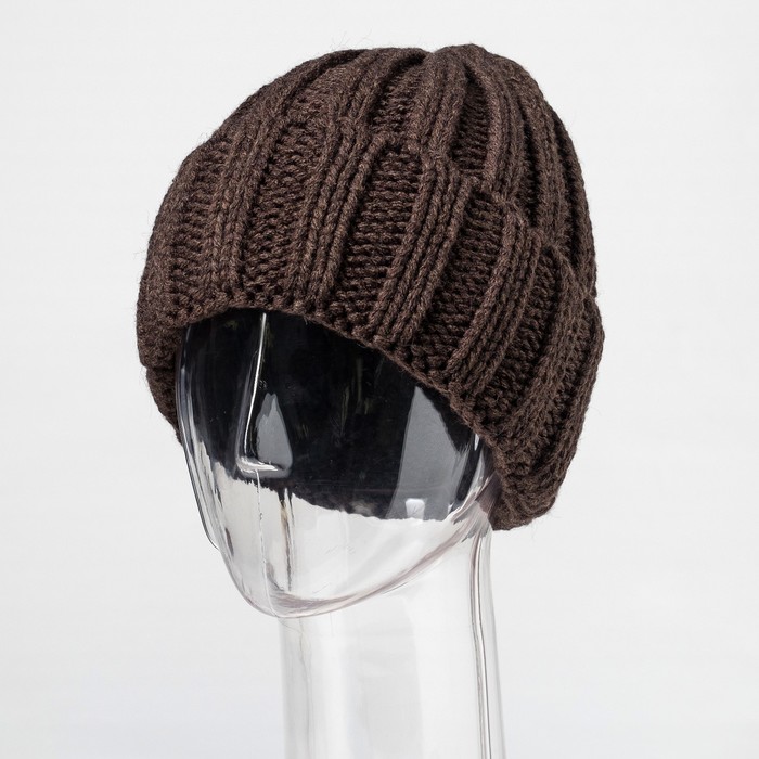 Шапка мужская "Никс" цвет коричневый, р-р 56