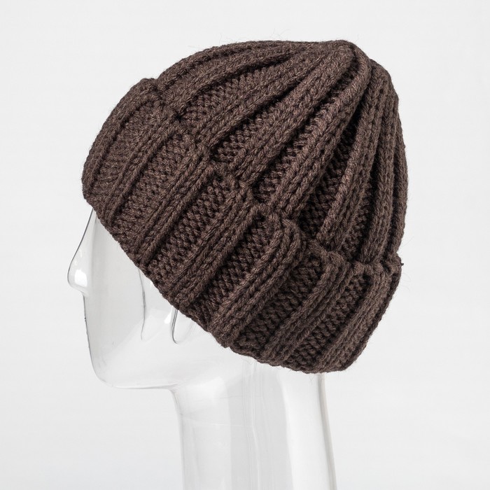 Шапка мужская "Никс" цвет коричневый, р-р 56