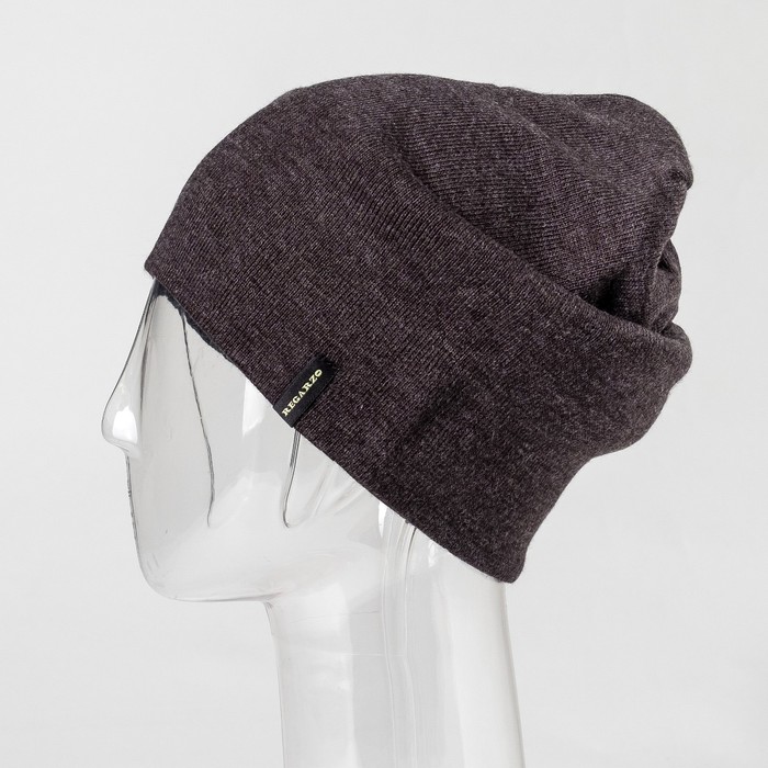 Шапка мужская "Маттео" цвет антрацит,тёмно-серый, р-р 56