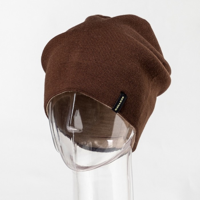 Шапка мужская "Маттео" цвет коричневый,бежевый, р-р 56