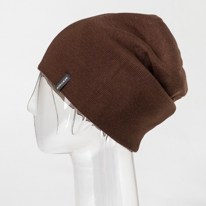 Шапка мужская "Маттео" цвет коричневый,бежевый, р-р 56