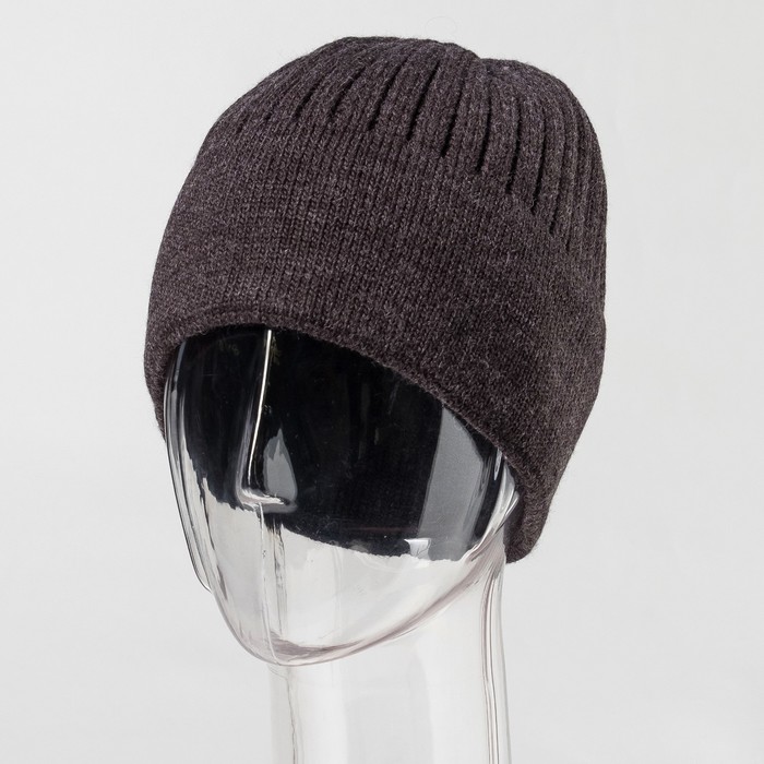 Шапка мужская "Дэмиен" цвет антрацит, р-р 56