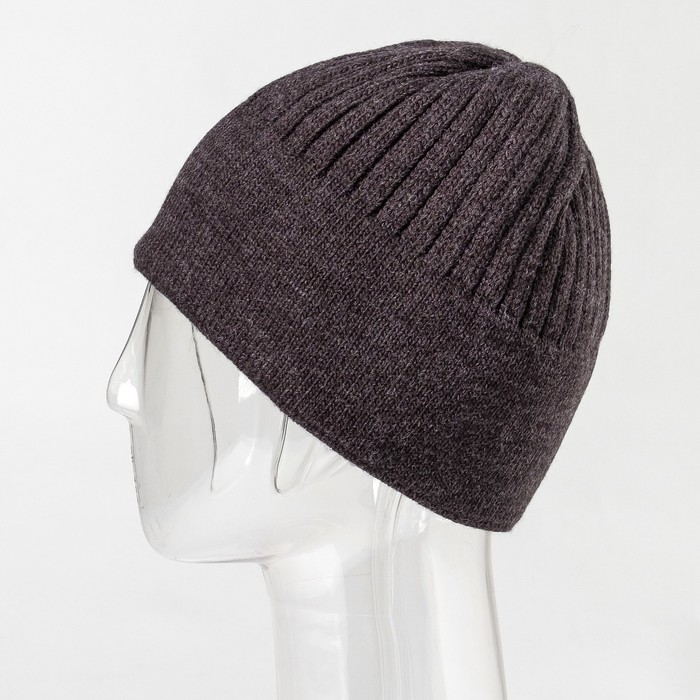 Шапка мужская "Дэмиен" цвет антрацит, р-р 56