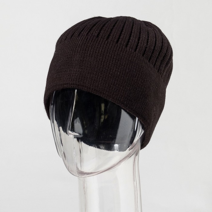 Шапка мужская "Дэмиен" цвет чёрный, р-р 56