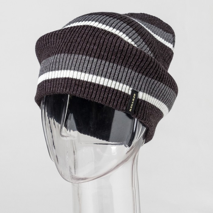 Шапка мужская "Логан" цвет антрацит, р-р 56