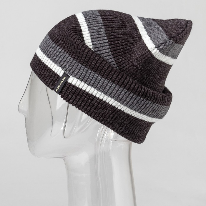 Шапка мужская "Логан" цвет антрацит, р-р 56