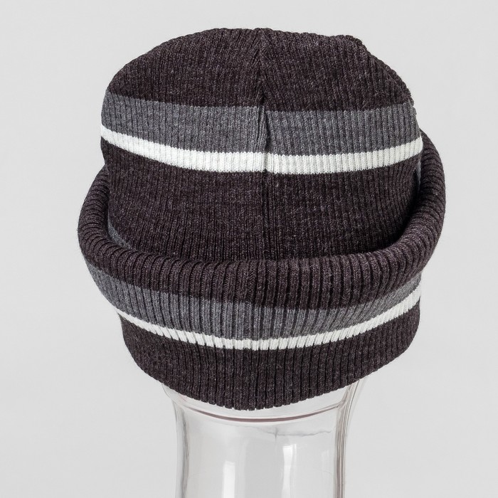 Шапка мужская "Логан" цвет антрацит, р-р 56