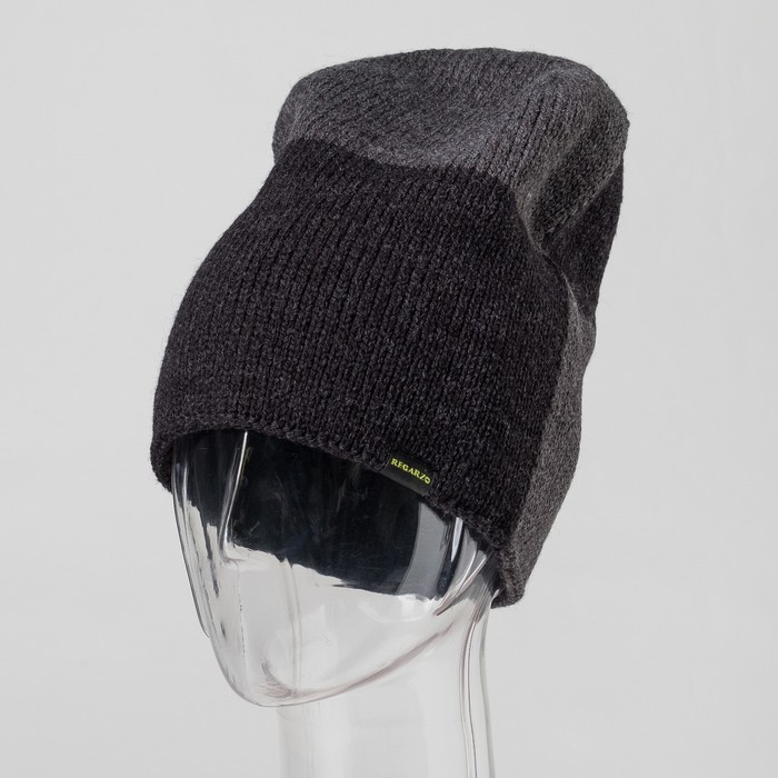 Шапка мужская "Паоло" (2-я) цвет чёрный,антрацит, р-р 56