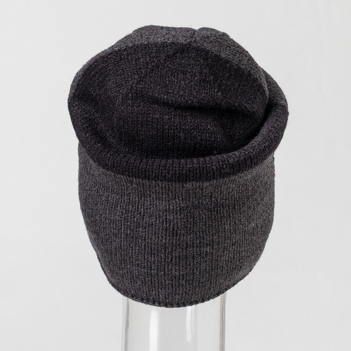 Шапка мужская "Паоло" (2-я) цвет чёрный,антрацит, р-р 56