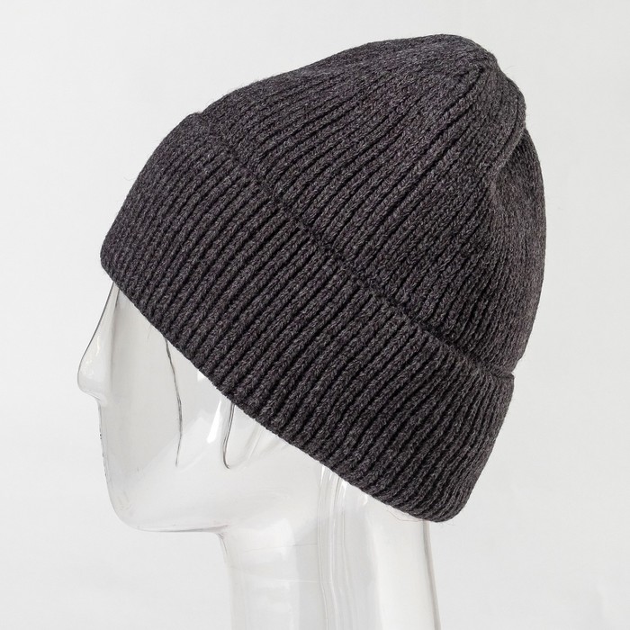 Шапка мужская "Морган" цвет антрацит, р-р 56