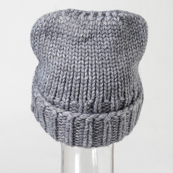 Шапка женская "Лера" цвет тёмно-серый, р-р 56